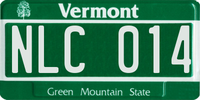 VT license plate NLC014