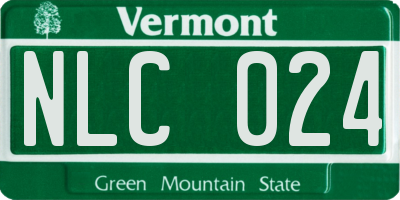VT license plate NLC024