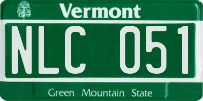 VT license plate NLC051