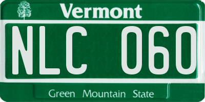 VT license plate NLC060