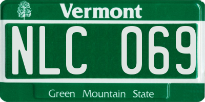 VT license plate NLC069