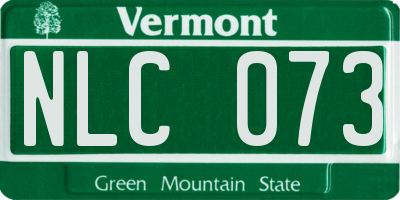 VT license plate NLC073