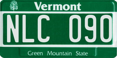 VT license plate NLC090
