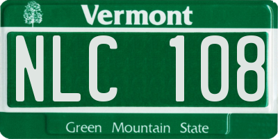 VT license plate NLC108