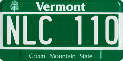 VT license plate NLC110