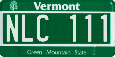 VT license plate NLC111