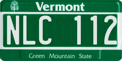 VT license plate NLC112