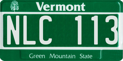 VT license plate NLC113