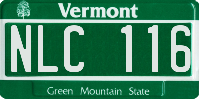 VT license plate NLC116