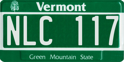 VT license plate NLC117