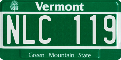 VT license plate NLC119