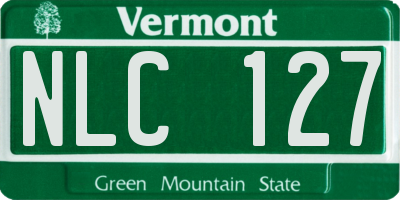 VT license plate NLC127