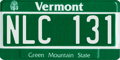 VT license plate NLC131