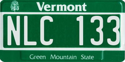 VT license plate NLC133
