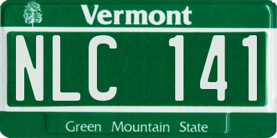 VT license plate NLC141
