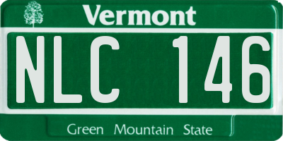 VT license plate NLC146