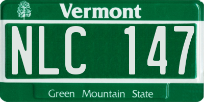 VT license plate NLC147