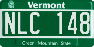 VT license plate NLC148