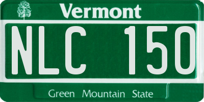 VT license plate NLC150