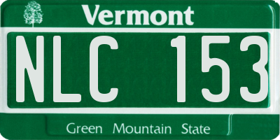 VT license plate NLC153