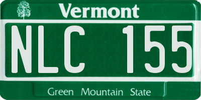 VT license plate NLC155
