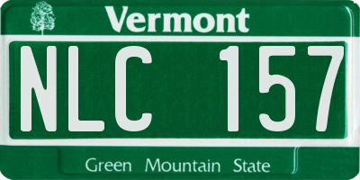 VT license plate NLC157