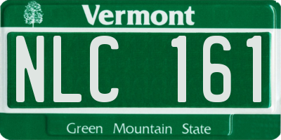 VT license plate NLC161