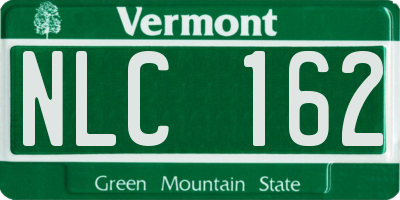VT license plate NLC162
