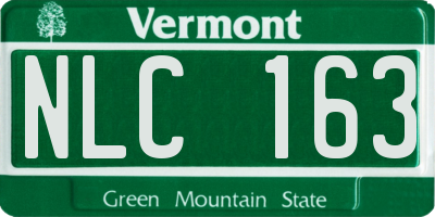 VT license plate NLC163