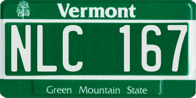 VT license plate NLC167
