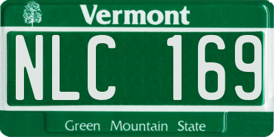 VT license plate NLC169