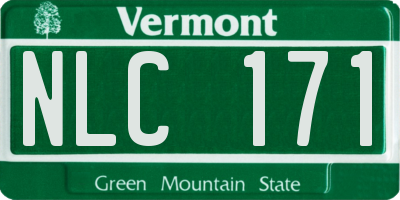 VT license plate NLC171