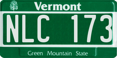 VT license plate NLC173