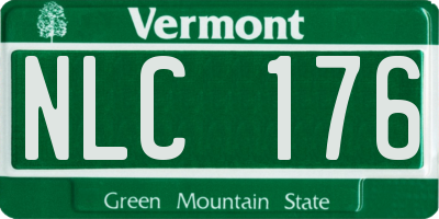 VT license plate NLC176
