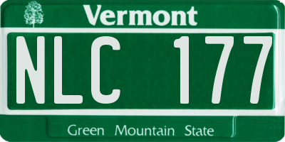 VT license plate NLC177