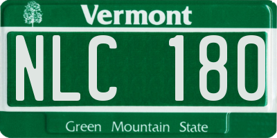 VT license plate NLC180