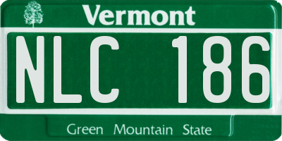 VT license plate NLC186