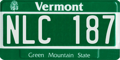VT license plate NLC187