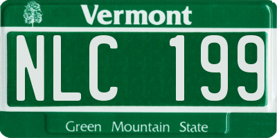 VT license plate NLC199