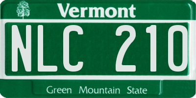 VT license plate NLC210