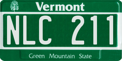 VT license plate NLC211