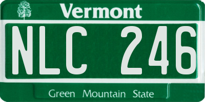 VT license plate NLC246