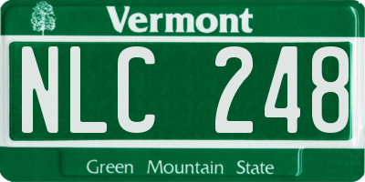VT license plate NLC248