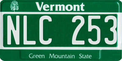 VT license plate NLC253