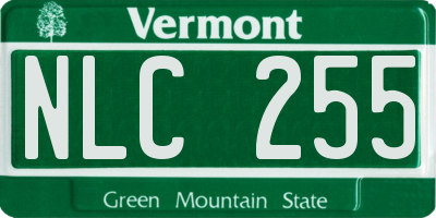VT license plate NLC255