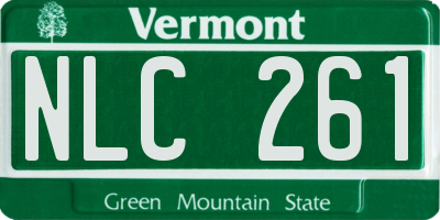 VT license plate NLC261