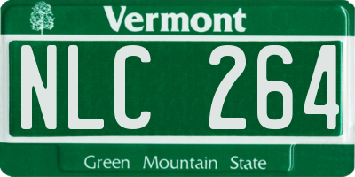 VT license plate NLC264