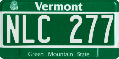 VT license plate NLC277