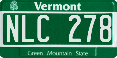 VT license plate NLC278