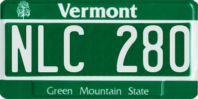 VT license plate NLC280